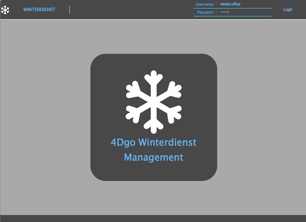 4Dgo Winterdienst Web Applikation Login